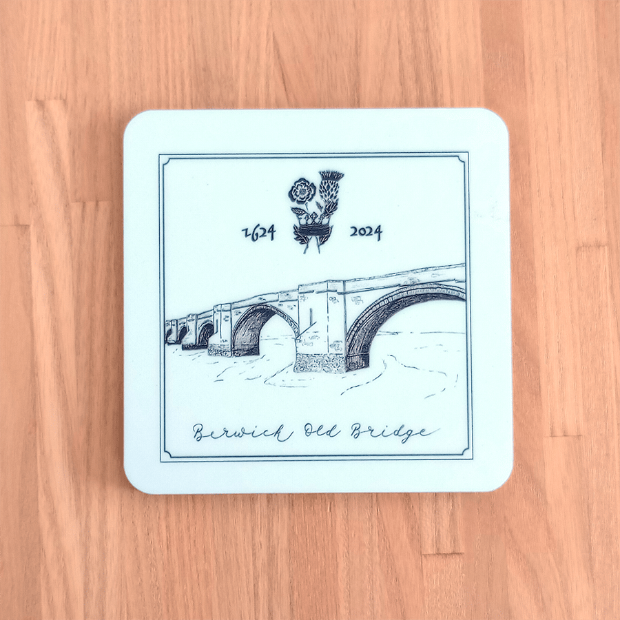 Berwick-upon-Tweed Old Bridge Eco Wooden Coaster