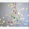 Fused Glass Rainbow Christmas Tree Decoration 