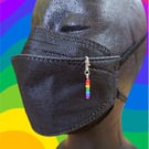 Rainbow pride beaded charm