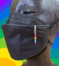 Rainbow pride beaded charm