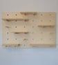 Wall Mounted Wooden Pegboard and Organiser with Shelving and Pegs - Image 2