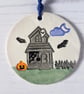 Haunted House Halloween hanging decoration, one supplied - Image 3