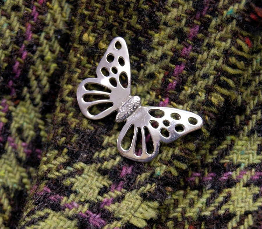 Butterfly Pewter Brooch