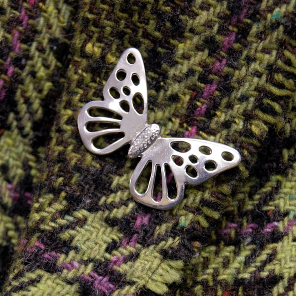 Butterfly Pewter Brooch