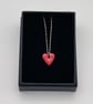 Red sweetheart porcelain necklace - Image 1