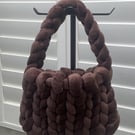 Handmade Velvet Handbag (Colour: Brown) FREE POSTAGE