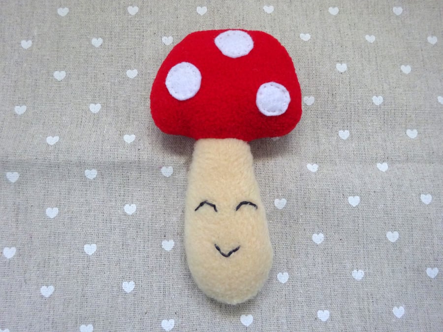 hand sewn toadstool plush