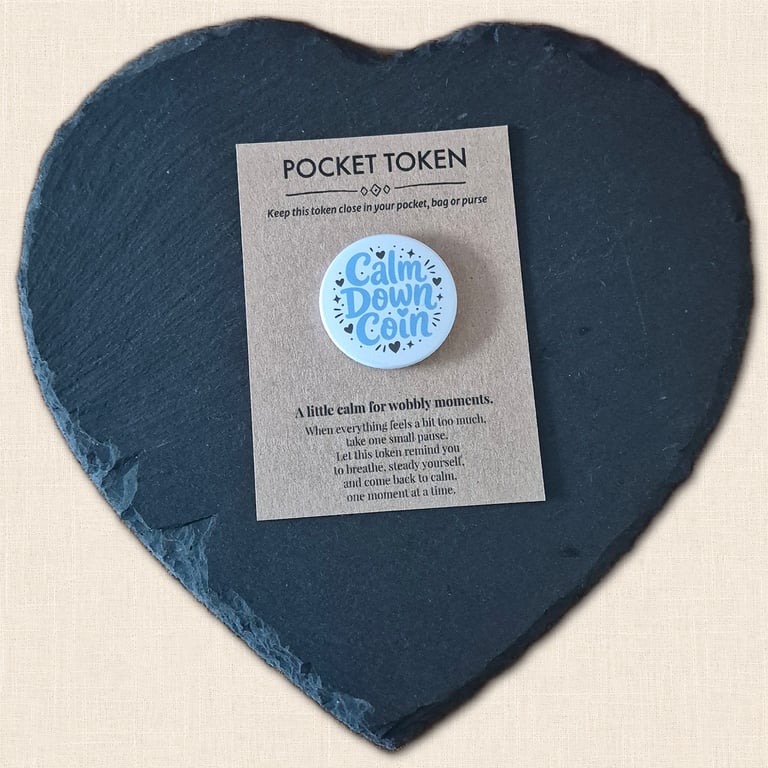 Calm Down Coin Pocket Token - Little Calm Reminder