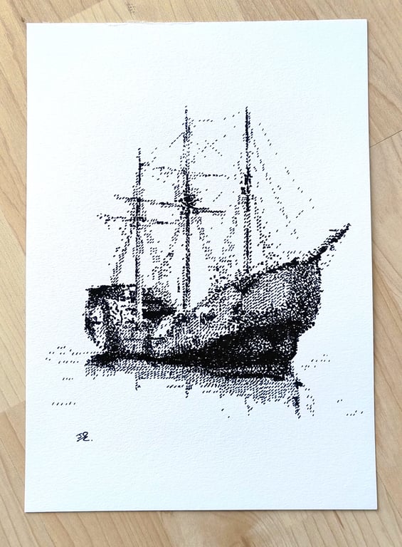 The Ghost Gallant – Original Ink Drawing