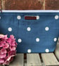 Blue Polka Dot Zip Pouch