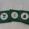 Christmas Gift Tags set of 3 Cross Stitch