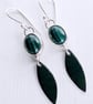 Malachite and Enamel earrings - Image 3