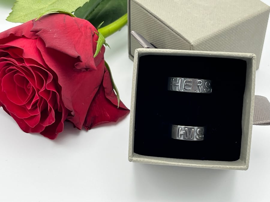 Our Love Rings, Hand-Stamped Sterling Silver Rings, Inclusive LGBTQ