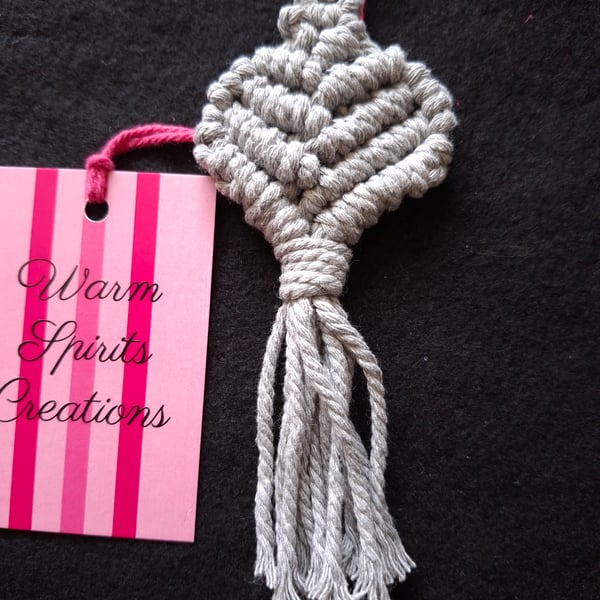 Macrame Heart shaped Keyring