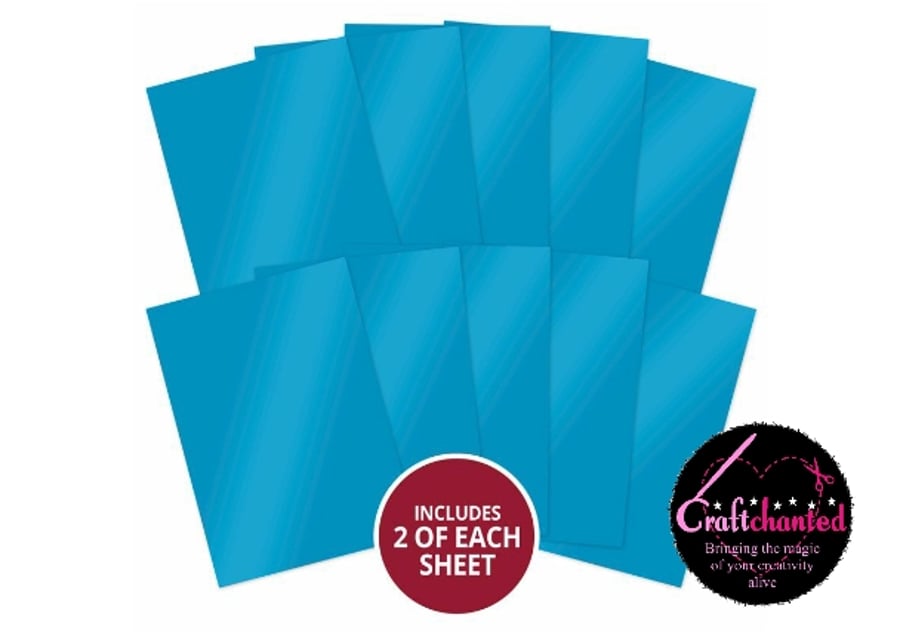 Hunkydory - Butterfly Blue - Mirri Card - Electric Blue - A4 - 220gsm -20 Sheets