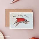 You're My Hero Sloth Father's Day Card - Funny Father's Day Superhero Card