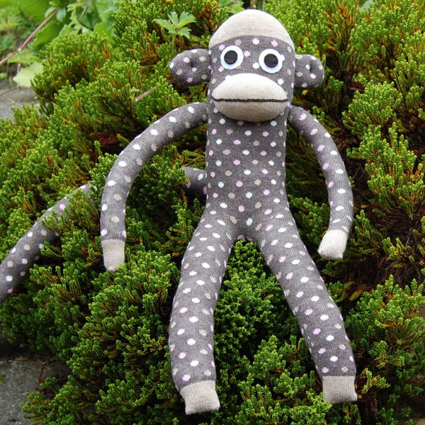 Sock Monkey - Pebble