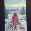 winter walk aceo by Gweddusart