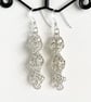 Spiral Chainmaille Sterling Silver Earrings  - Image 1