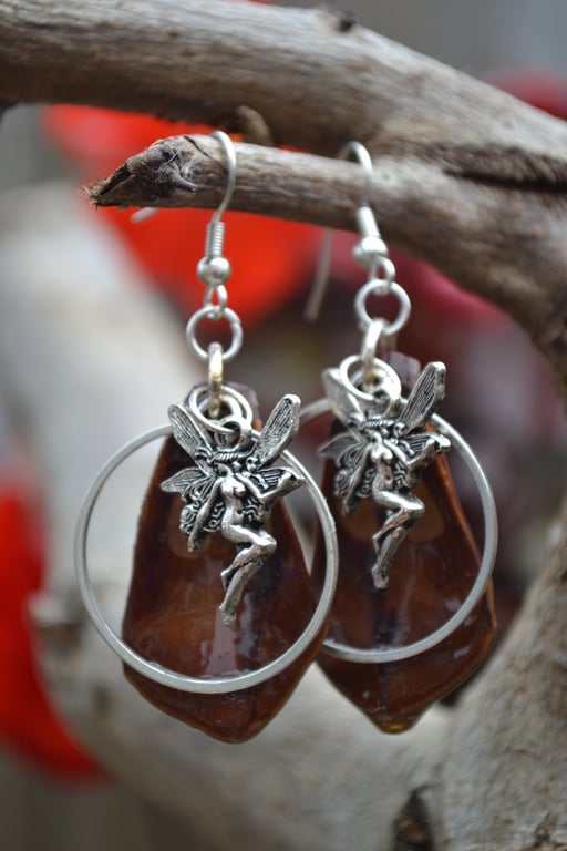 Earrings - Fairies and Pine Kernels