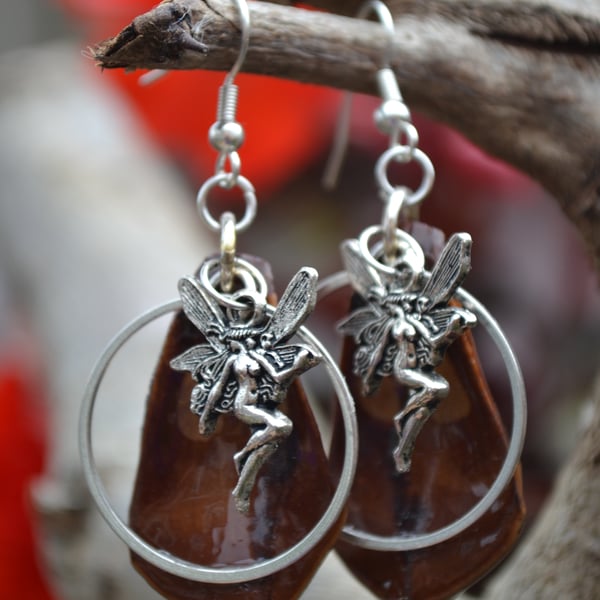 Earrings - Fairies and Pine Kernels