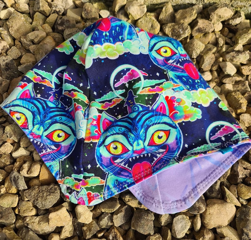 Reversable Bike Helmet Hat Adult S Teen - Blue Tiger & Rumi Patterns 