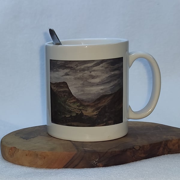 Glen Coe, Scottish highland landscape print, 10oz mug