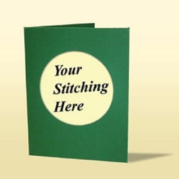 Mouseloft 'Deep Green' Double Fold Circular Aperture Card and White Envelope