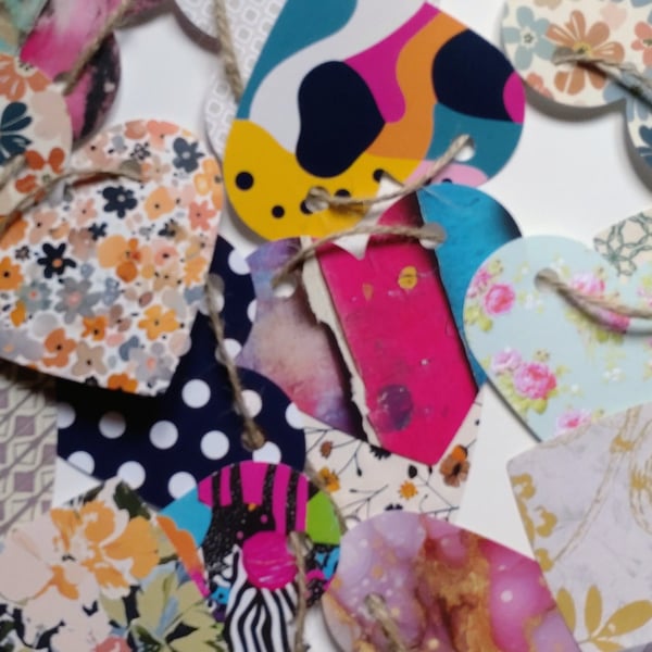 Paper Heart Garland, Mixed Colours, Eclectic Bohemian Interiors, Maximalism 