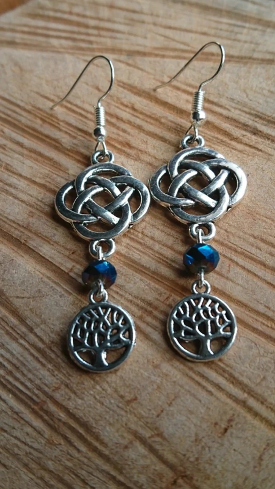 Celtic knot and tree of life earrings