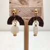 Leopard arch dangle drop earrings 