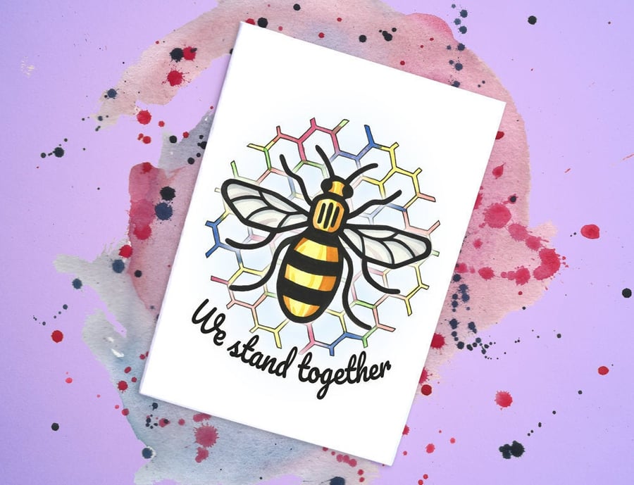 Manchester Bee Handmade Card