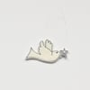 'Dove holding a Silver Star' - Hanging Decoration