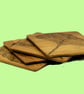 Recycled Gingko patterned Coasters in Bamboo SKU-CG1 to CG4 - Image 3