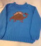 Stegosaurus Motif Jumper for Babies and Children to 7, Birthday Gift, Jumper - Image 3