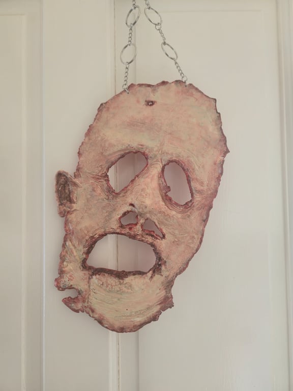 Serial killer trophies Chainsaw massacre inspired hanging skin mask