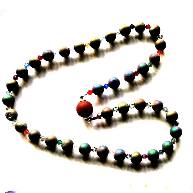 Rainbow Druzy Agate Necklace, bracelet and earrings