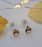 Sparkly & Autumnal simple Citrine stud earrings - Image 2