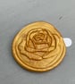 Handmade gold wax seals with rose motif - Image 2