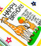 Cute Giraffe Birthday Card From a Child to Mum Dad Sibling Uncle Aunt - Image 7