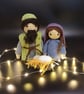 Handmade Crochet Nativity Set: Mary, Joseph, Jesus, Manger - Image 3