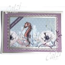 Seahorse Birthday Card (Purple)