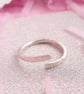 Sterling Silver Adjustable Textured Ring - Image 2