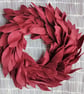 Fabric Wreath, Chestnut Brown Felt 'Leaves' Wreath, minimalist, simple. - Image 5