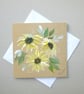 original art hand painted daisies greetings card ( mref FA 424 A3 ) - Image 1