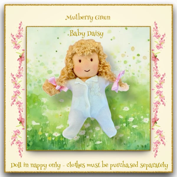 Baby Daisy - a handcrafted Mulberry Green doll