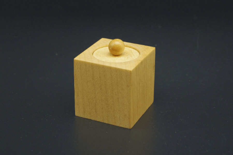 Small Wooden Trinket Ring Box. Handmade. Scottish Ash.
