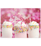Creamy Milkshakes On Pink And Glitter Glass Chopping Board