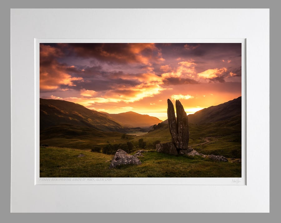 Fionn's Rock in Glen Lyon, Scotland - A3 (50x40cm) Unframed Print