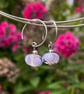 Pink Dot Glass Earrings